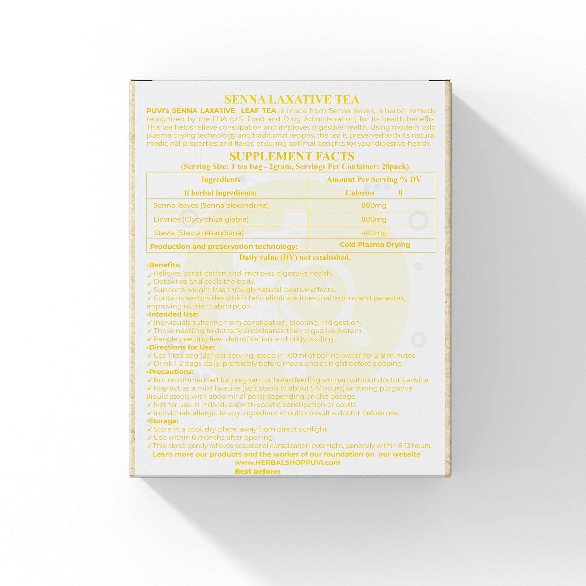 Senna Laxative Tea Puvi Care